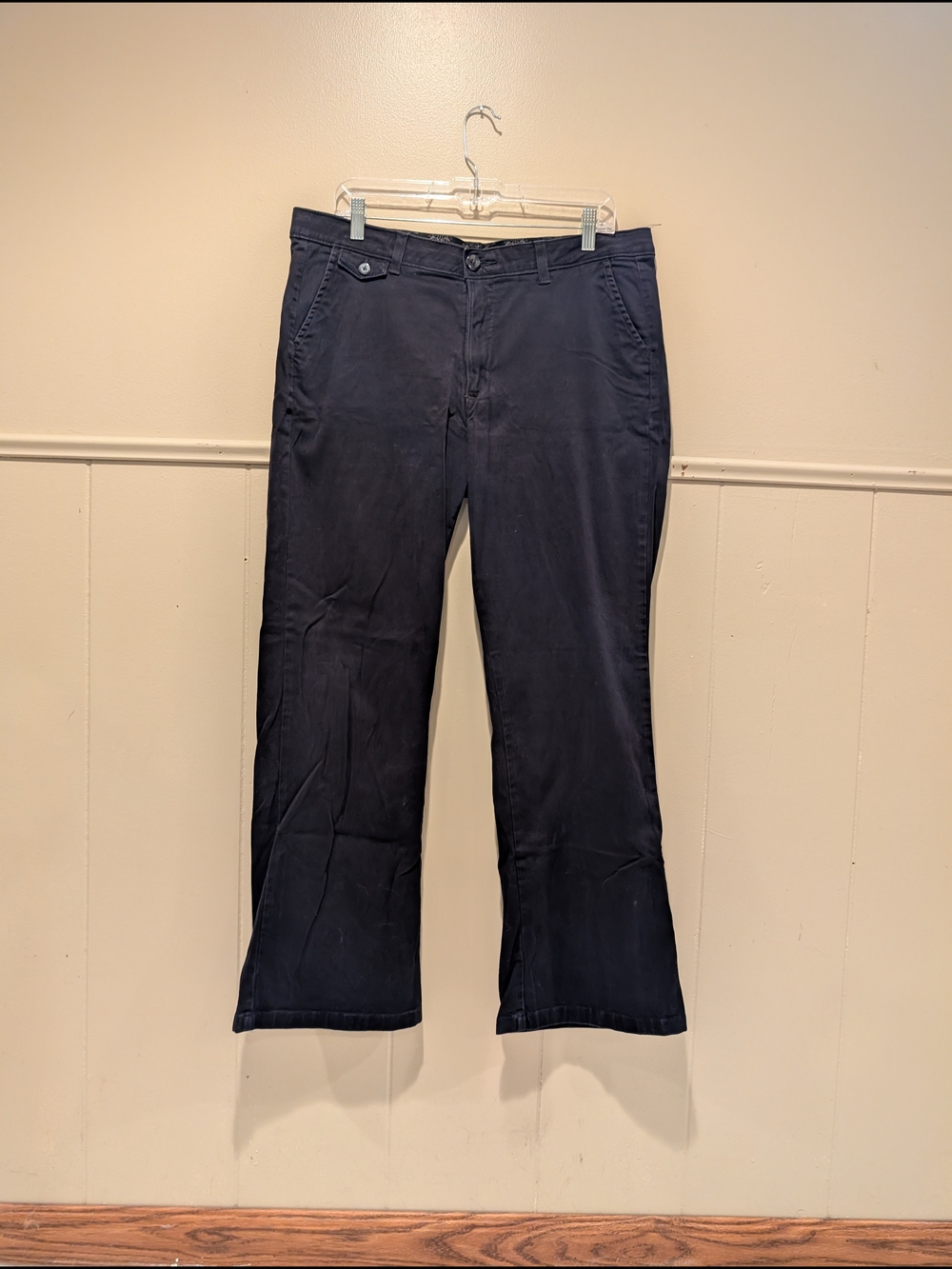 Riders Comfort No Gap Waistband Stretch Black Straight Leg Pant